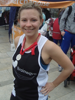 Zoe Hoskins after the Bristol 10k