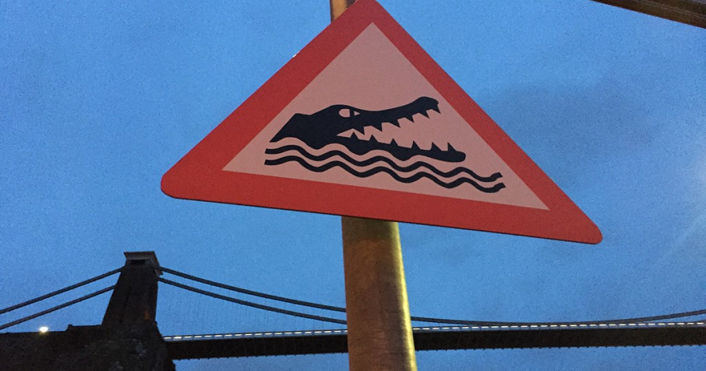 Croc road sign