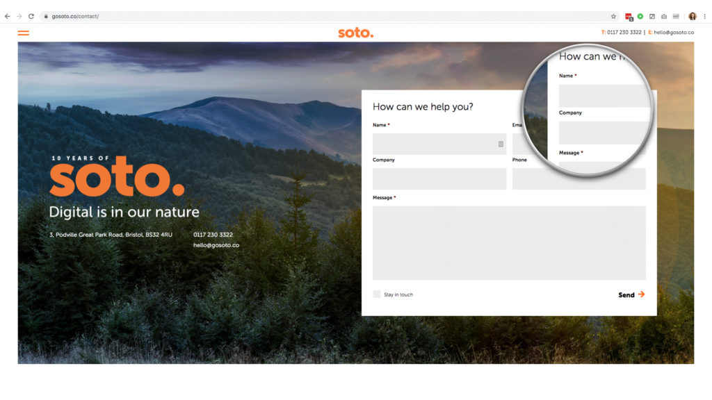 Soto contact form